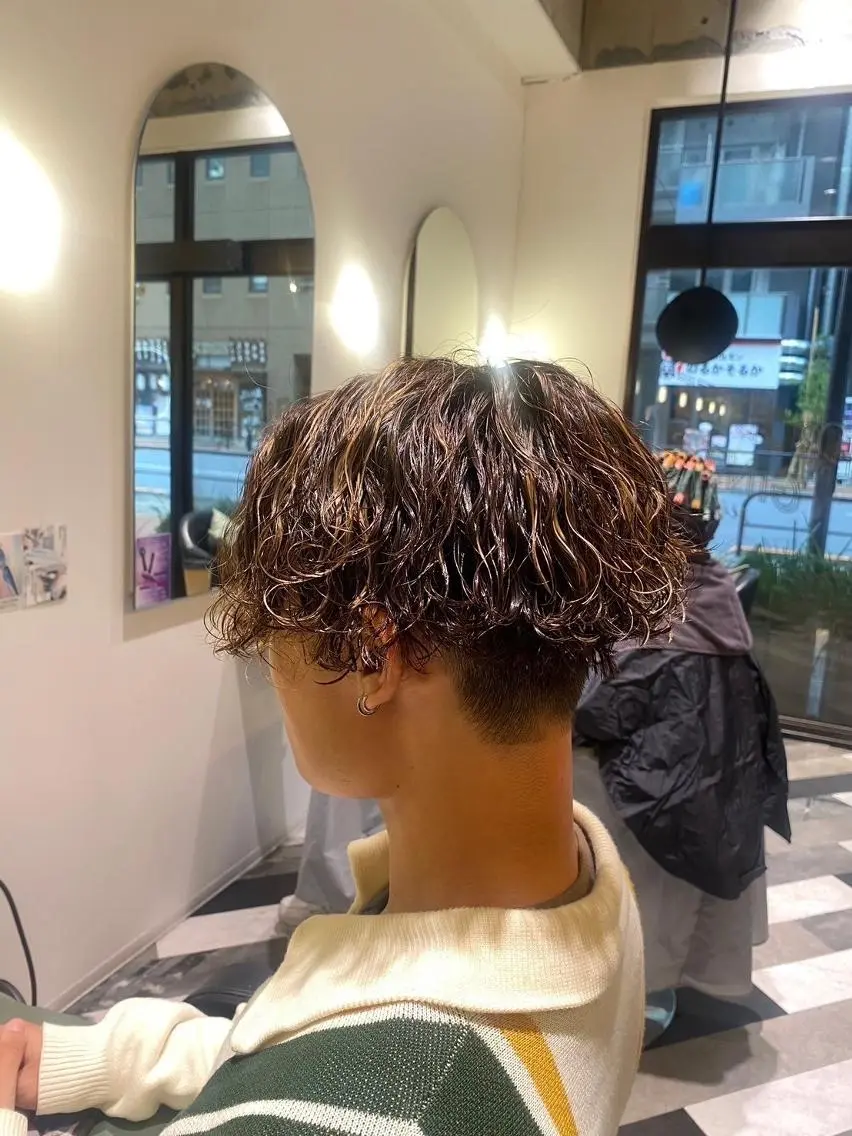 ショート メンズ カット パーマ 似合わせカット 銀座/アライ カズヤのヘアスタイル