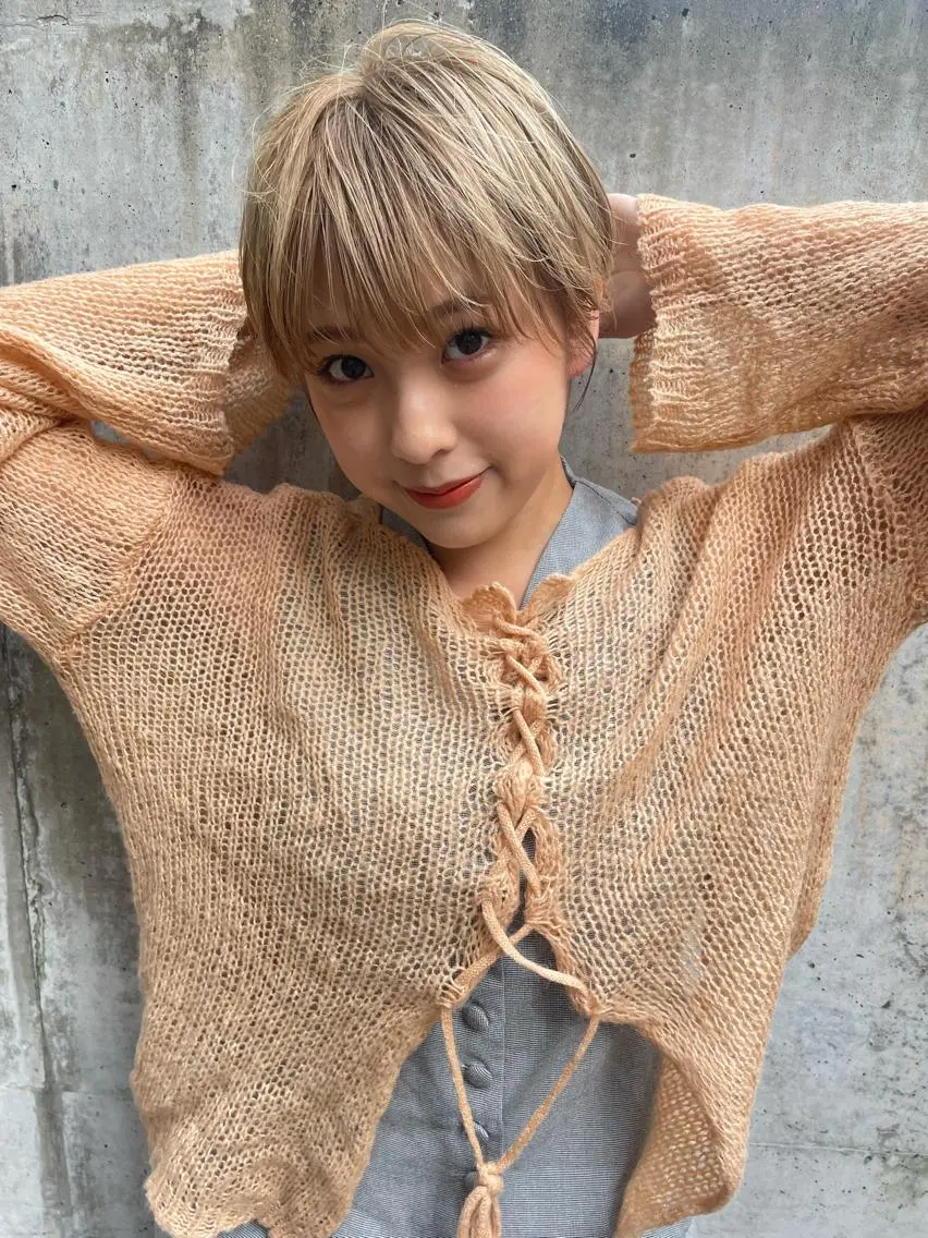ショート カラー ショートボブ ベージュカラー ボルドーカラー グラデーションカラー イルミナカラー ヘアカラー ショート/ボブ/ 心斎橋/宮脇美奈のヘアスタイル