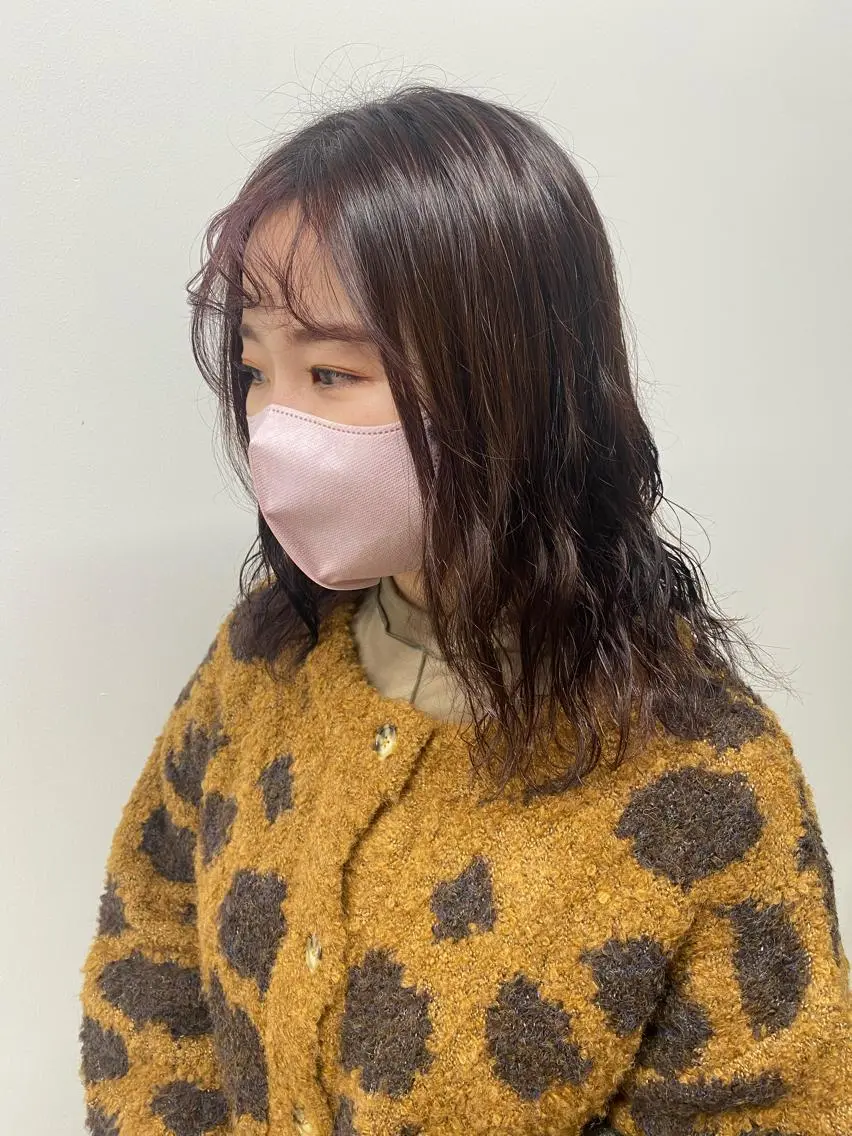 ミディアム カラー パーマ 🌼ハイライト透明感 🌼maiのヘアスタイル