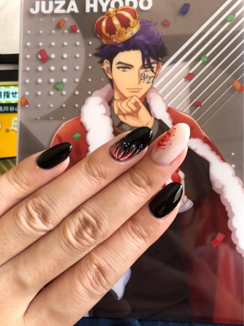 ネイル フラワーネイル 赤色 ハンドネイル フットネイル RAN nailのネイルデザイン