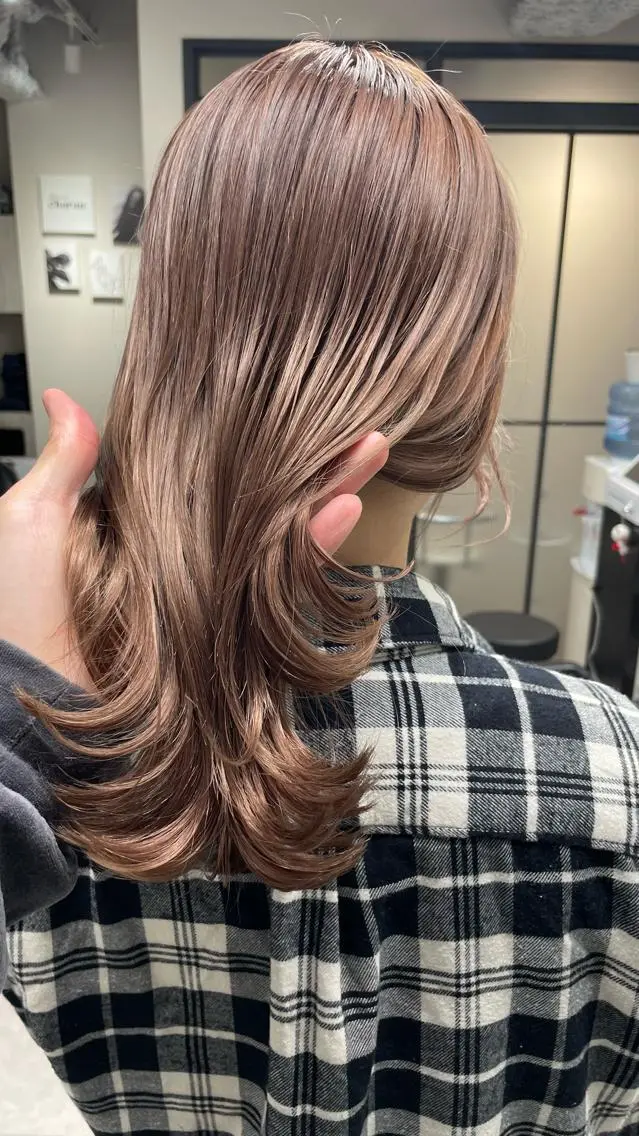 ロング カラー カット ヘアカラー 髪質改善will hairdesignのヘアスタイル
