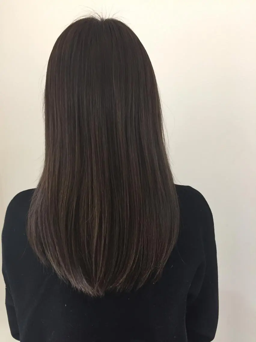 セミロング カラー アッシュ ハイライトカラー ハイライト ✂️小顔カット✂️ 山本有紀のヘアスタイル