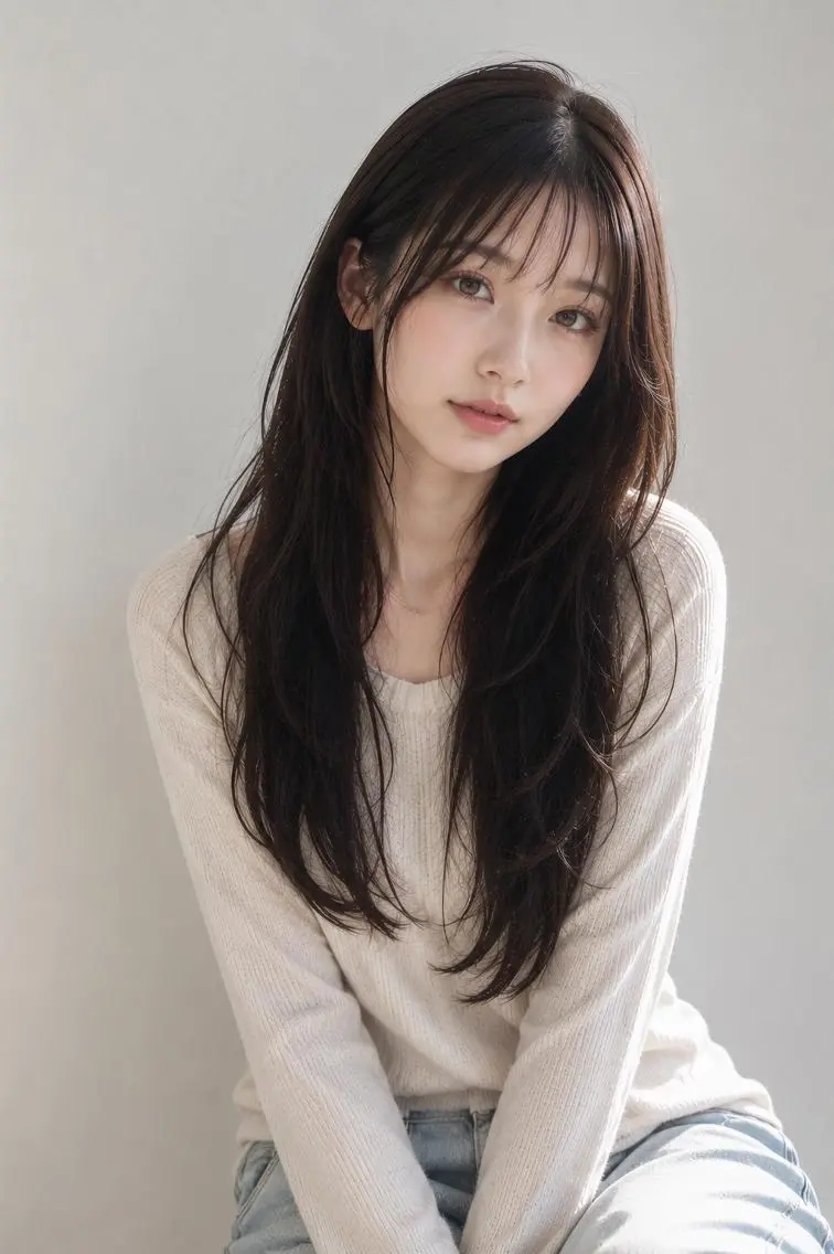 ロング カラー 透明感カラー 髪質改善 似合わせカット ヘアカラー loty すずなのヘアスタイル
