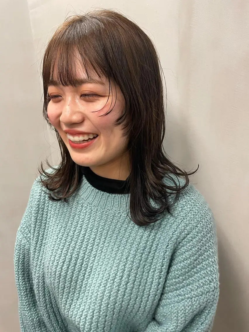 ミディアム カラー パーマ ヘアアレンジ メンズ キッズ ネイル マツエク・マツパ アイブロウ tatsumi/ボブ ウルフ/レイヤーのヘアスタイル