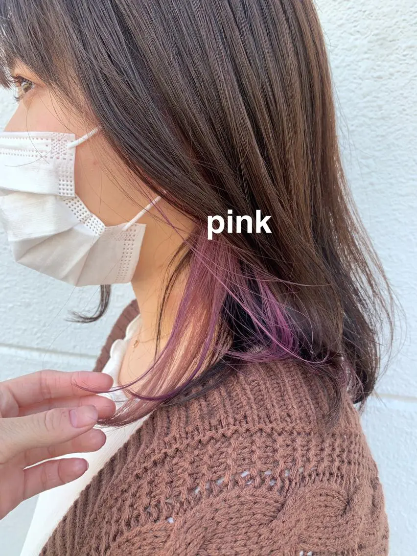 ミディアム カラー ピンクカラー kitagawa mayuのヘアスタイル