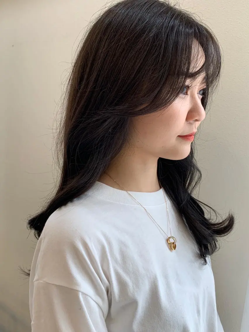 ロング カラー ブラウンカラー ココアブラウン エギョモリ ヨシンモリ 韓国風ヘア 韓国×髪質改善特化 💍maki💍のヘアスタイル