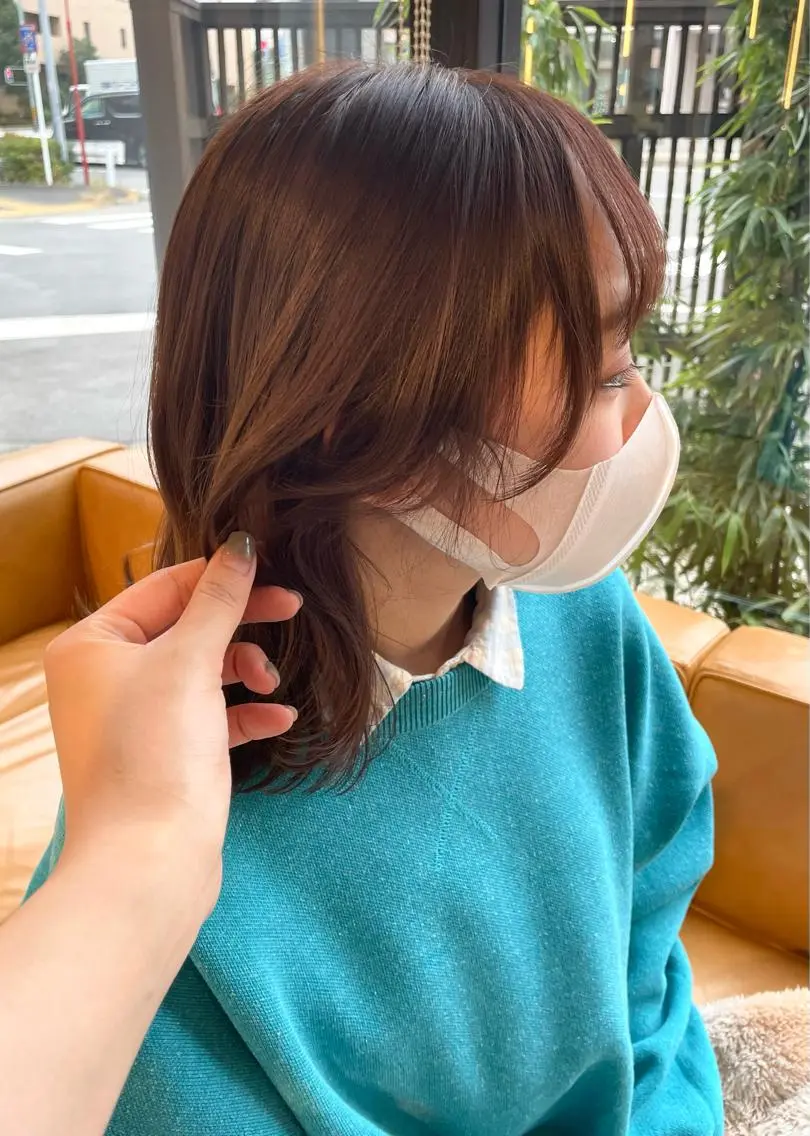 ミディアム カラー ブラウンカラー カット ヘアカラー 髪質改善/艶髪/大竹 穂香🦉のヘアスタイル