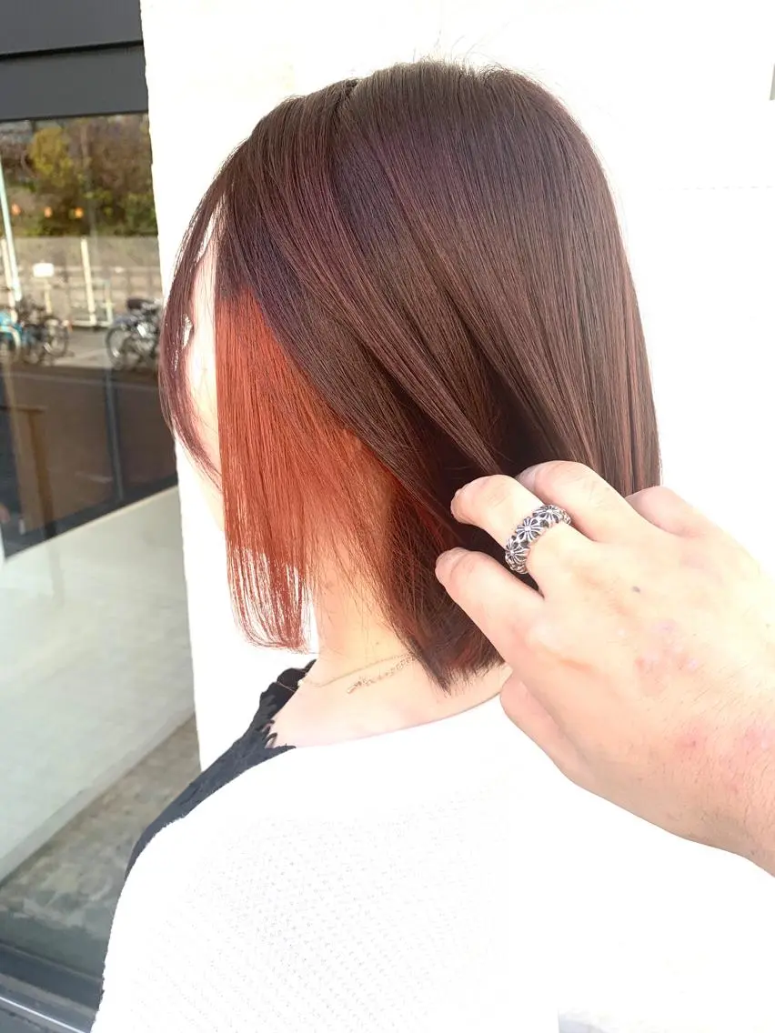 ミディアム 斉藤大河 カラー/縮毛矯正のヘアスタイル
