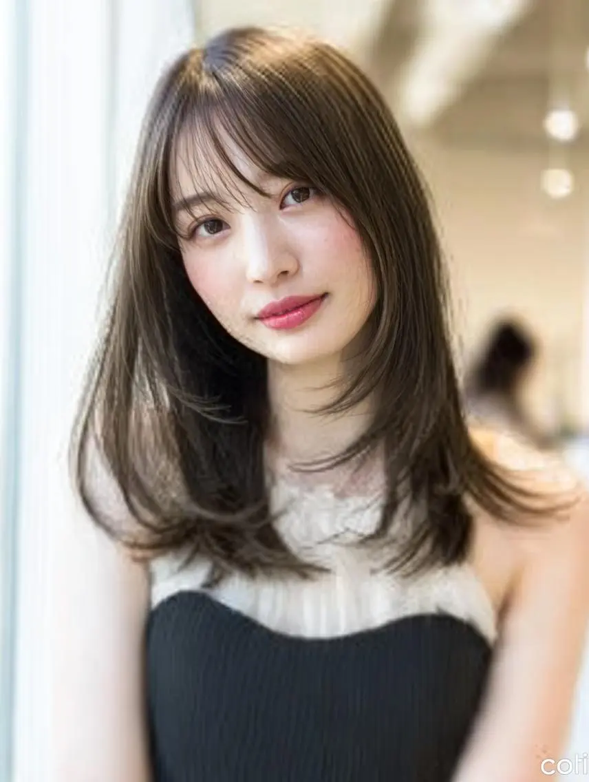 セミロング ハッシュカット 髪質改善 レイヤーカット 縮毛矯正 トリートメント カット ヘアカラー トリートメント 生艶髪&レイヤー🔔 渋谷お薦めNo.1✨のヘアスタイル