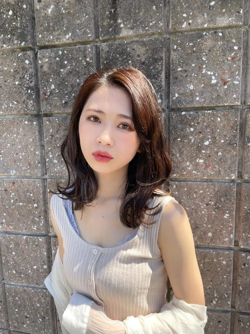 セミロング カラー ヘアアレンジ 🫧ヒシダアキ taboo.i🫧のヘアスタイル