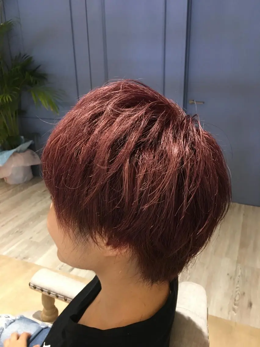 ショート カラー ショートヘア 山岡 秀規のヘアスタイル