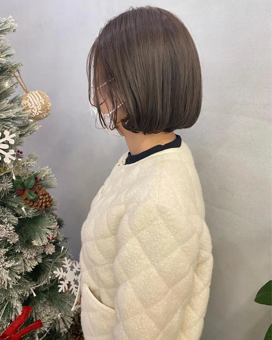 ショート カラー ヘアアレンジ ボブ 、 、のヘアスタイル