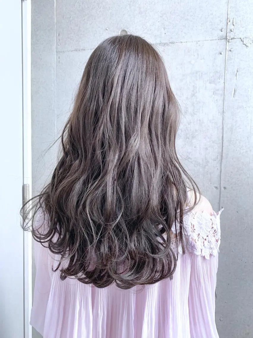 ロング カラー パーマ ヘアアレンジ グレージュ ヘアカラー トリートメント 縮毛矯正/美髪 髪質改善/石田幸輔のヘアスタイル