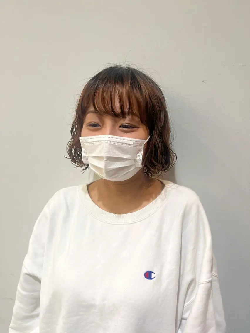 ショート ボブ 西崎 満里奈のヘアスタイル