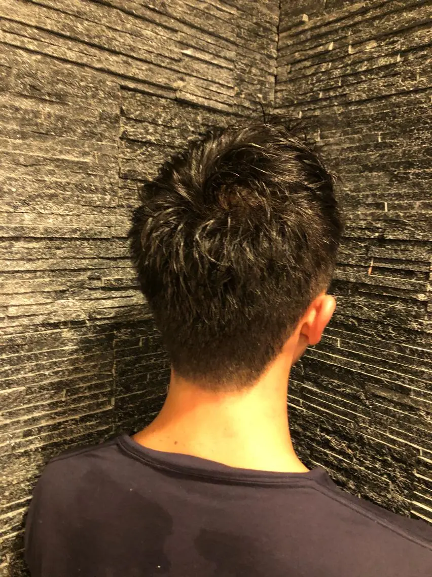 ショート パーマ メンズ 木村 りきのヘアスタイル