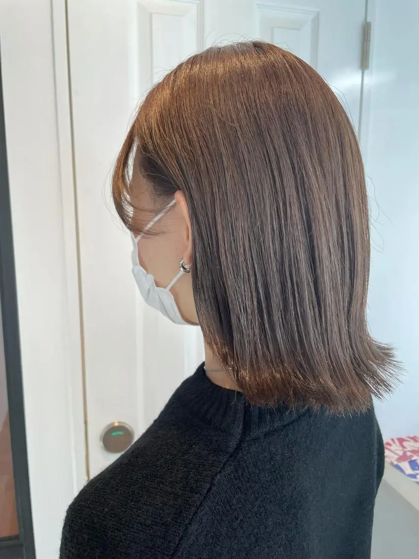 セミロング カラー ヘアアレンジ ヘアカラー トリートメント REONA🪽✨薬院 レイヤーカット🫧のヘアスタイル