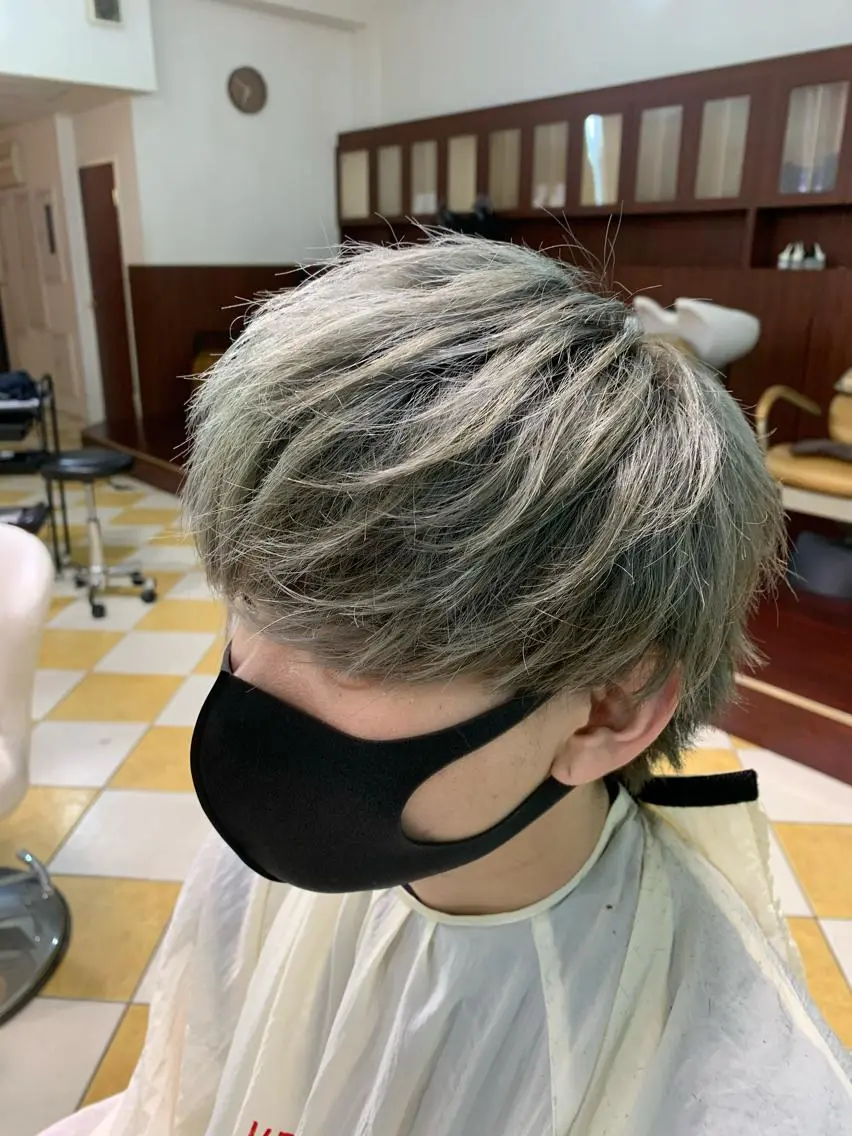 ショート メンズ ササ ユウキ/パーマ 縮毛矯正/髪質改善のヘアスタイル