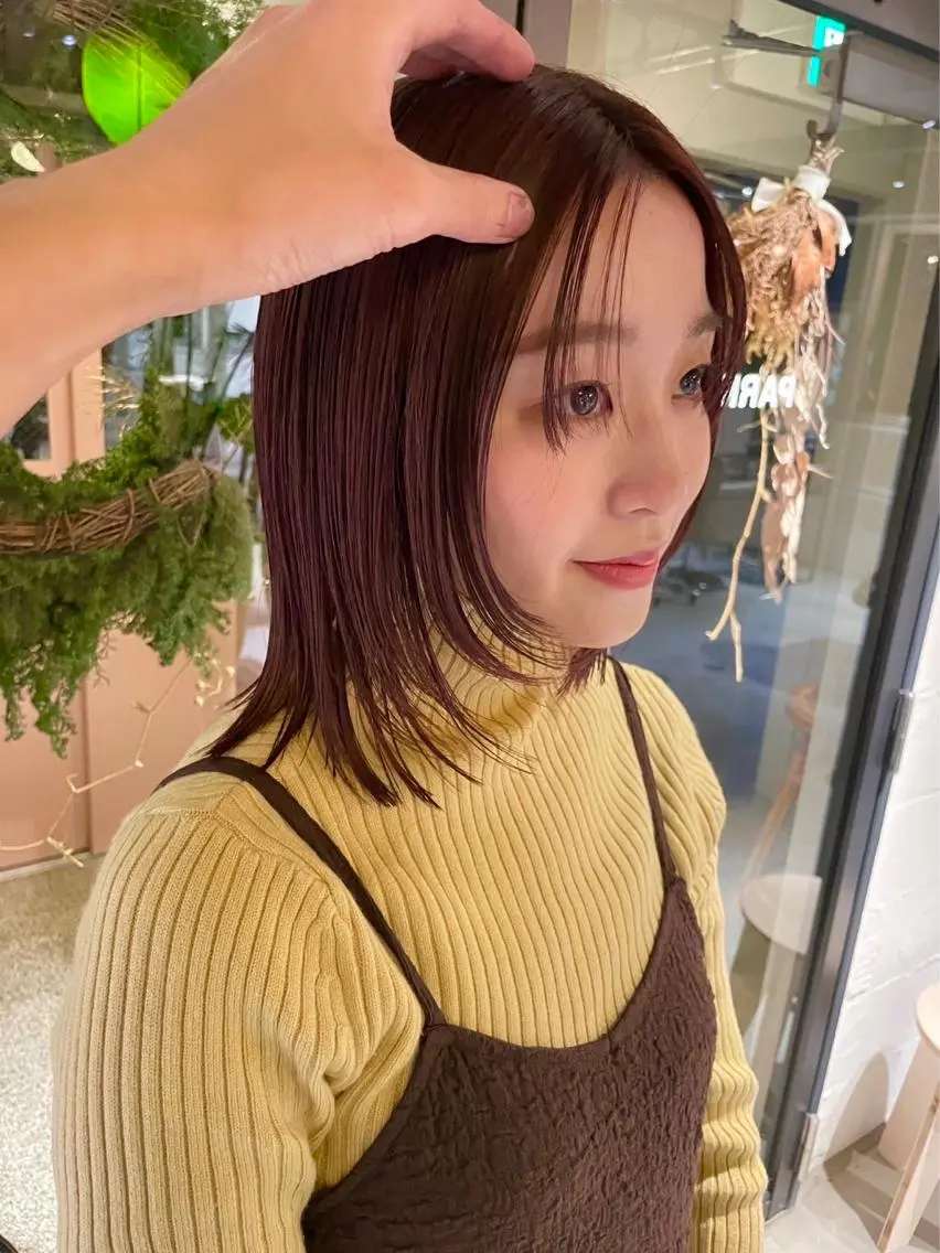 ミディアム レイヤーカット 聖 来のヘアスタイル