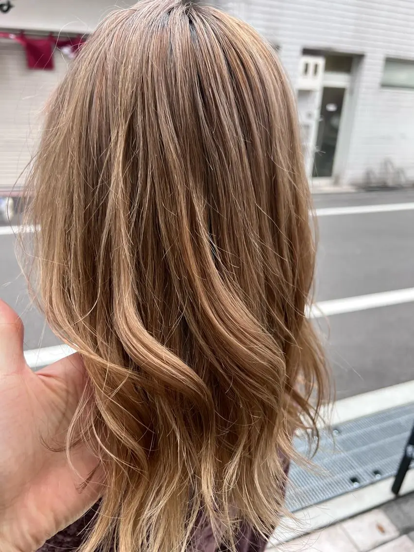 セミロング カラー 💎エクステ専門店 BIZE梅田🇰🇷のヘアスタイル