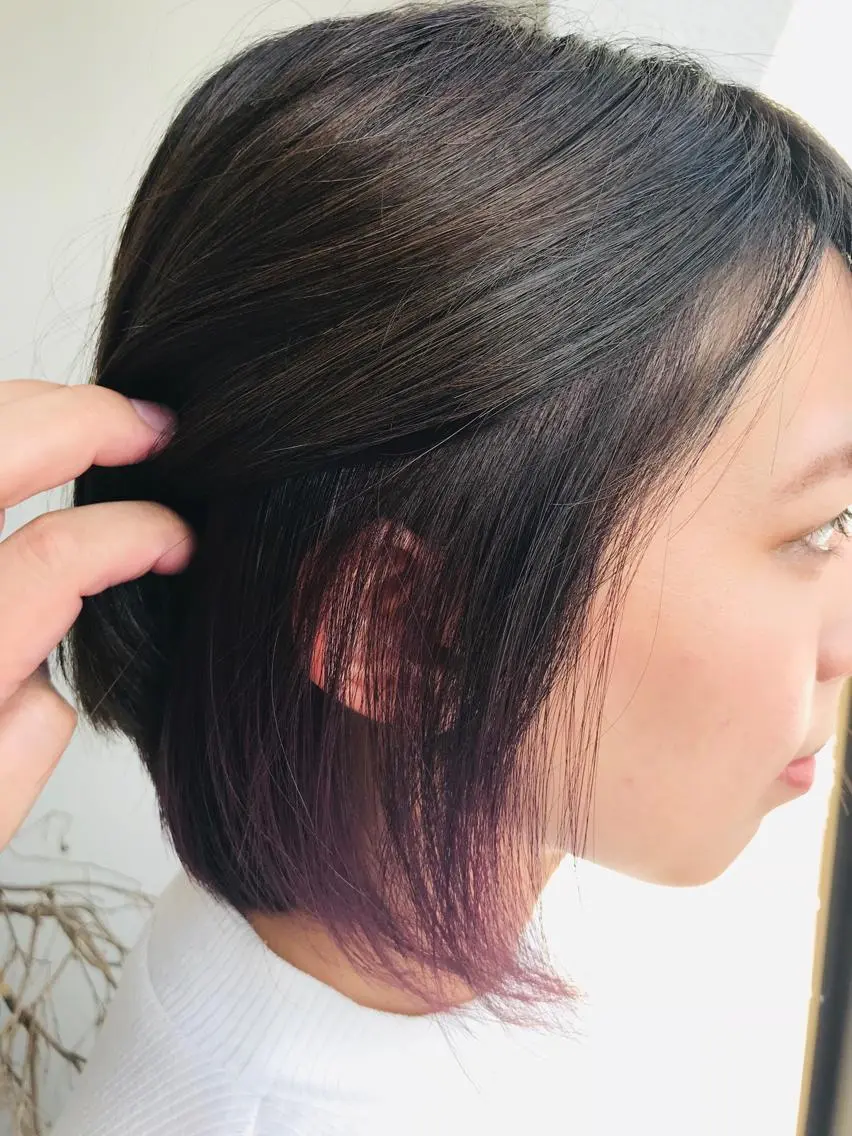 ミディアム カラー パープルカラー 大嶋 宏隆のヘアスタイル