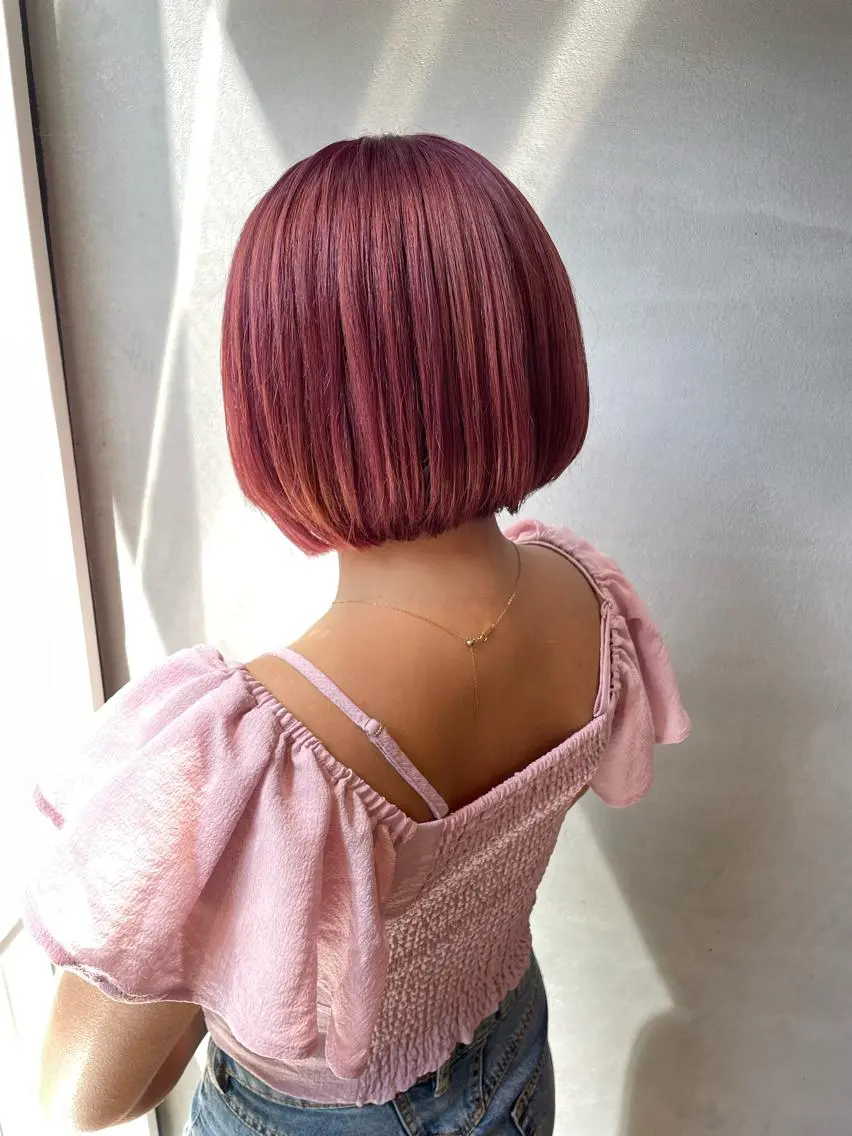 ショート カラー ピンクカラー 女性リピ90%🍨 🩷佐藤みずきのヘアスタイル