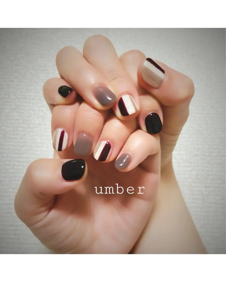ネイル クリアネイル フットネイル フレンチネイル マグネットネイル メンズネイル ハンドネイル umber 三茶1分のネイルデザイン