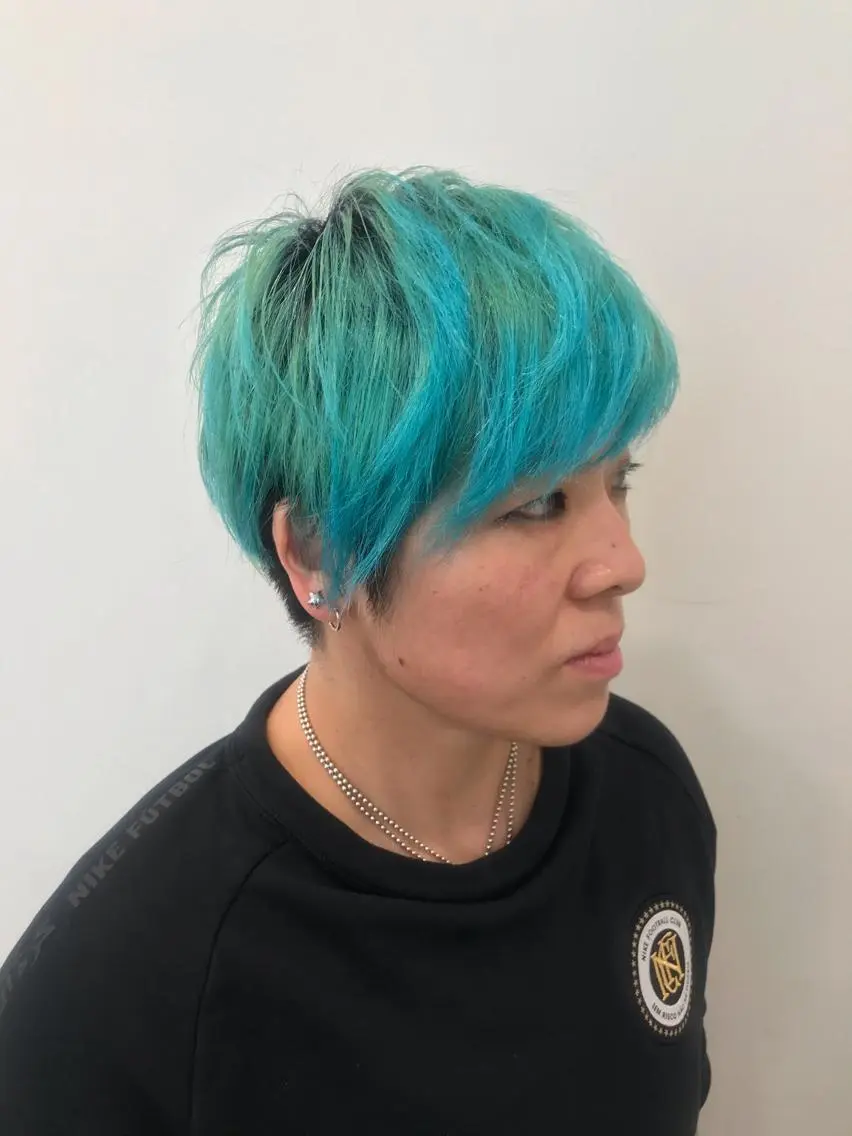 カラー クロスパーマ松永裕久 似合わせカットのヘアスタイル