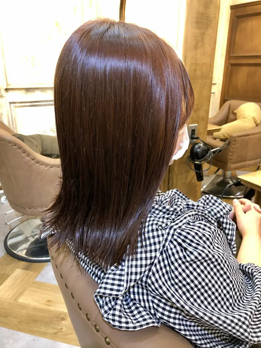 セミロング カラー ピンクカラー 鷺沼駅徒歩1分 キシタクのヘアスタイル