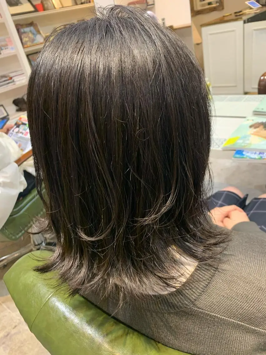 セミロング ヘアカラー トリートメント ヘッドスパ ヘアセット 大宮/山口 竣也のヘアスタイル