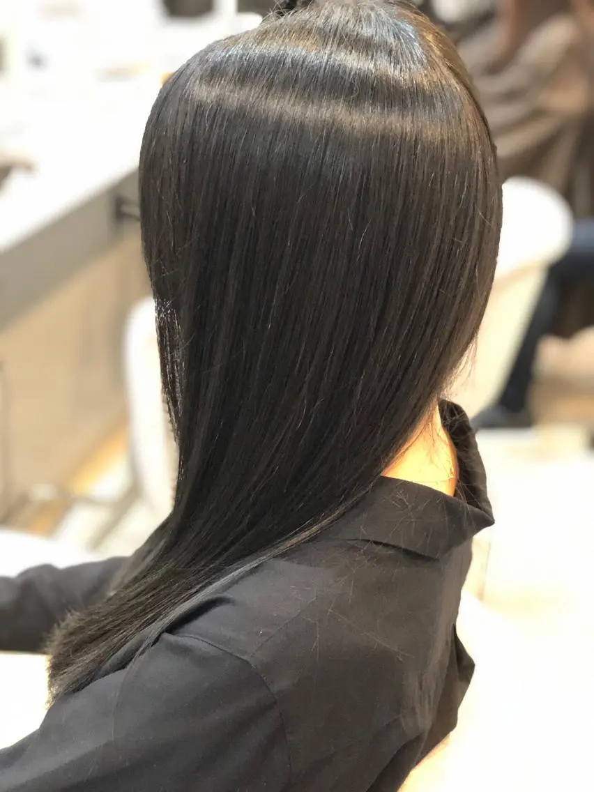 ロング カラー アッシュ 縮毛矯正・髪質改善 支持No1🫧北島のヘアスタイル