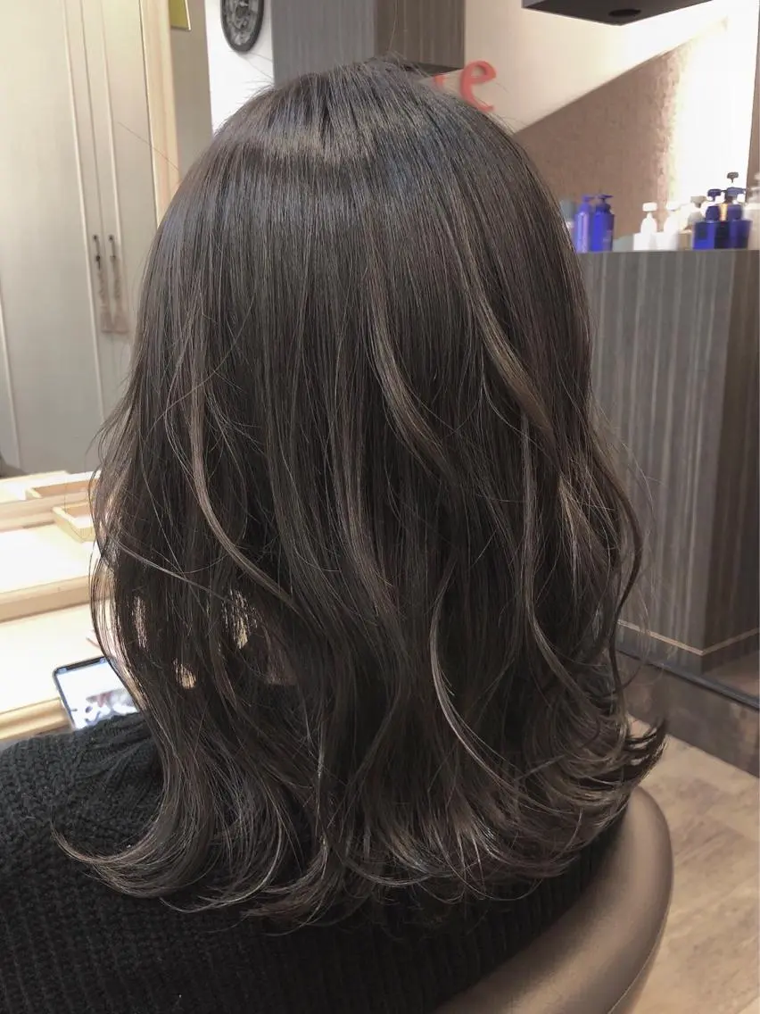 セミロング カット ヘアカラー トリートメント 西野 美空🍊のヘアスタイル