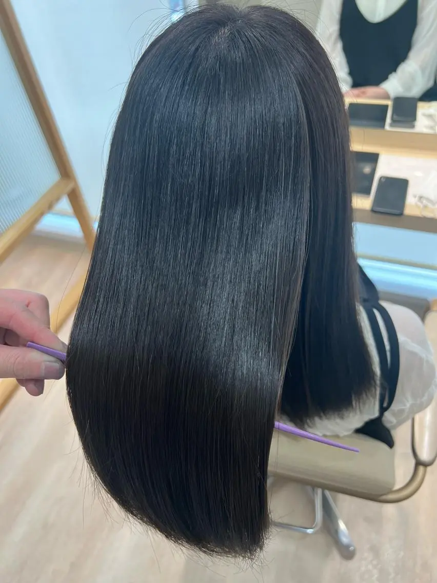 セミロング カラー トリートメント 外国人対応 佐久間のヘアスタイル