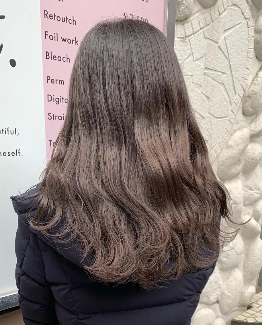 ロング カラー カット ヘアカラー トリートメント 樫原裕二/レイヤー カット/透明感カラーのヘアスタイル