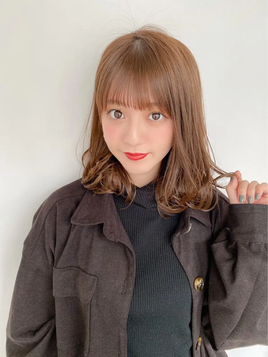 セミロング カラー ヘアアレンジ 女性が憧れる ショート/角田愛和のヘアスタイル