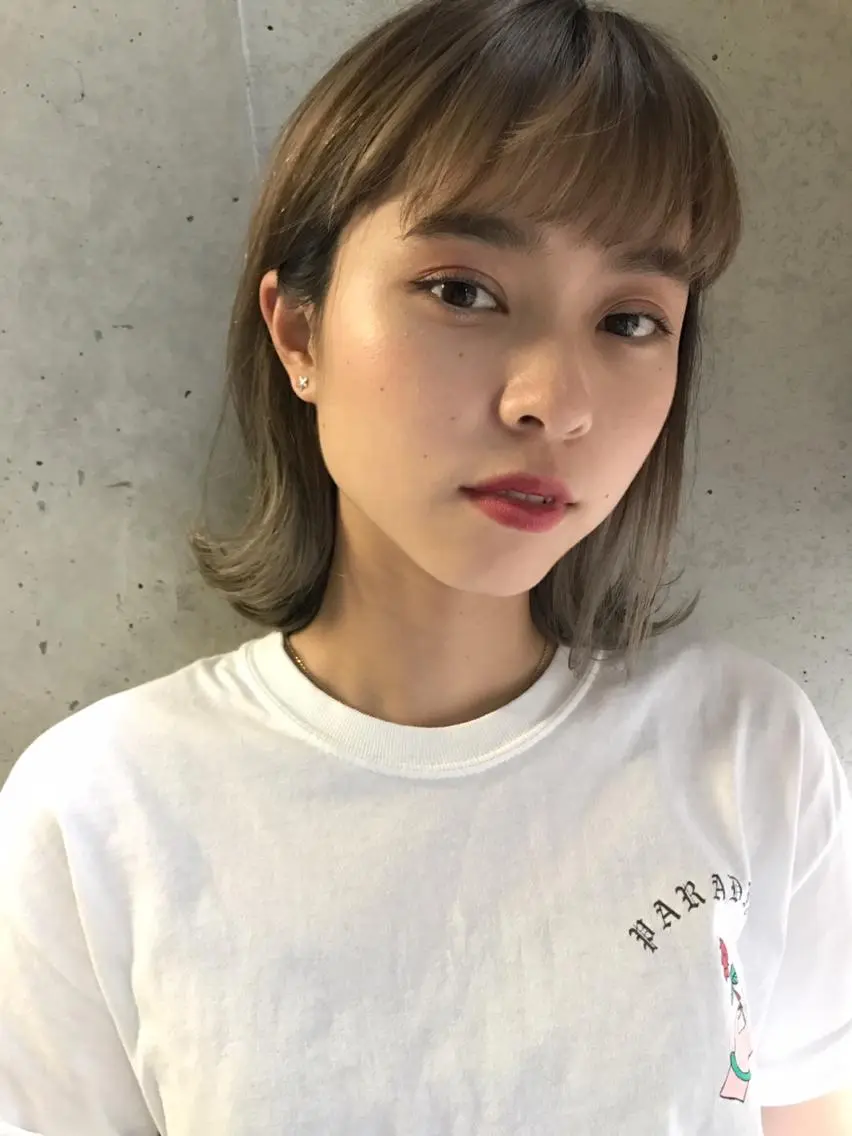 ショート アッシュ 透明感カラー🌿ボブ ✨飛田 ケイのヘアスタイル