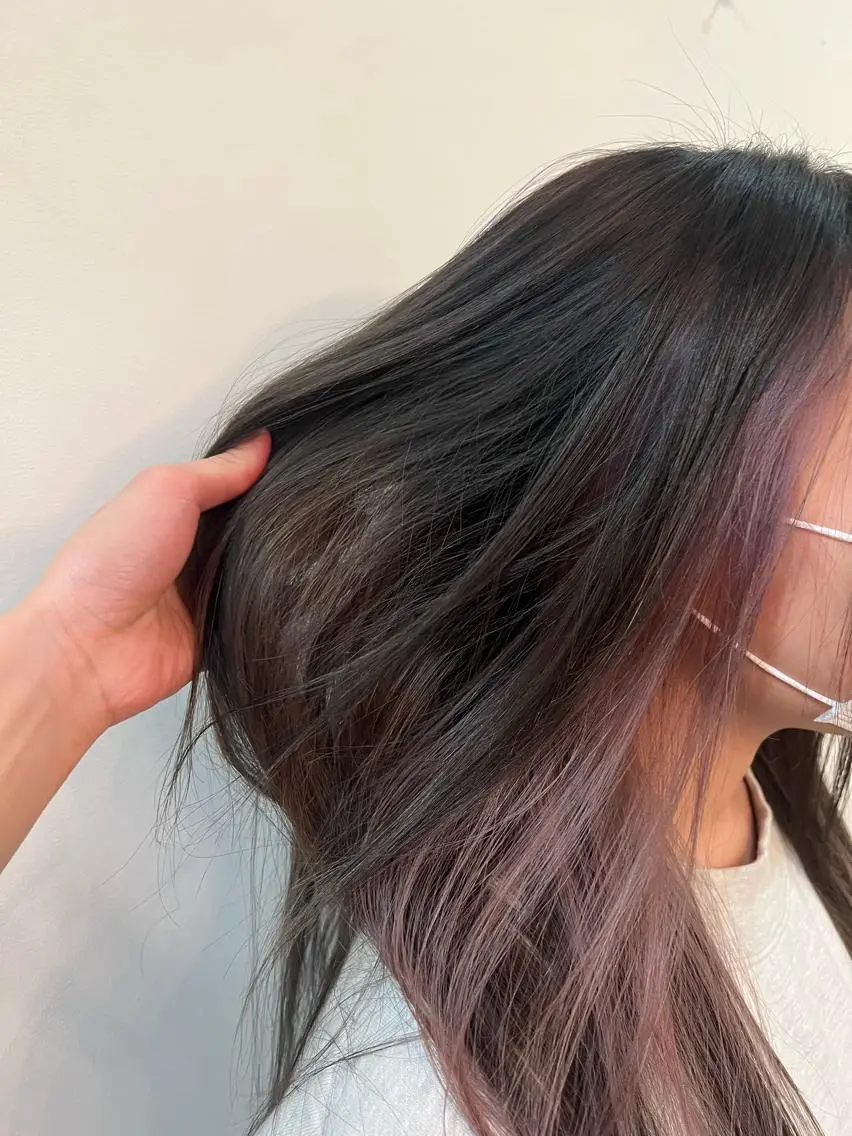 セミロング 似合わせレイヤー ＆縮毛矯正のヘアスタイル