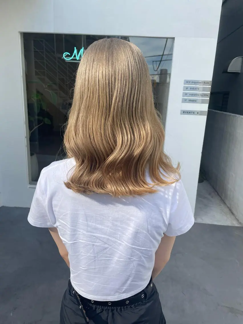 セミロング カラー 韓国風ヘア ヘアカラー トリートメント ヘアセット 💎韓国風レイヤー /ボブ💎Namiのヘアスタイル