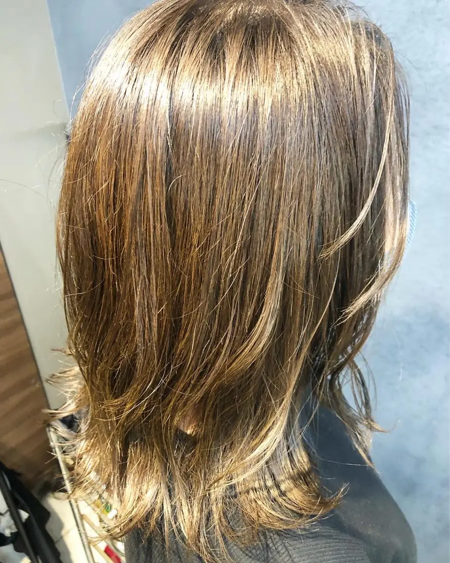 セミロング カラー ヘアアレンジ ベージュカラー ブリーチ ブリーチなしカラー オリーブベージュ カット ヘアカラー トリートメント メンズ特化✂️栗原 侑也のヘアスタイル