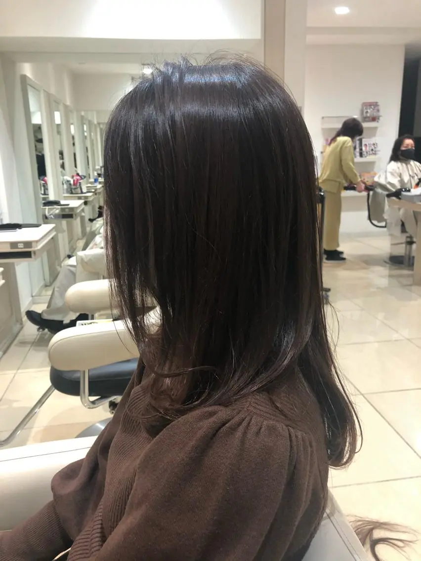 ロング カット ヘアカラー トリートメント カジサ ケイコのヘアスタイル