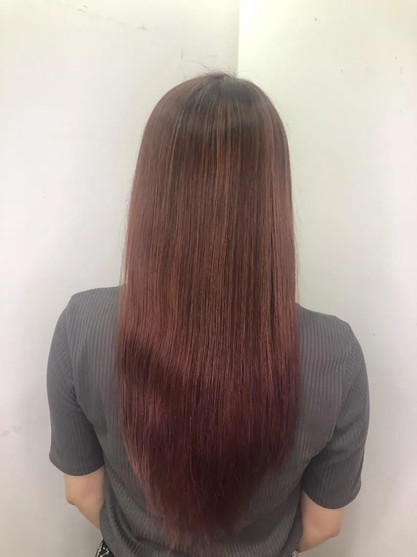 ロング カラー ピンクカラー ヘアカラー 🤎ベージュカラー/ 髪質改善/山岸🤎のヘアスタイル