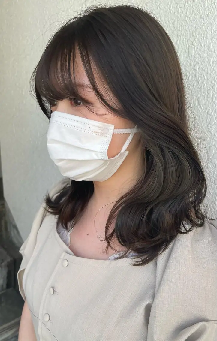 ミディアム ヘアカラー トリートメント マンツーマン施術 山口つよしのヘアスタイル