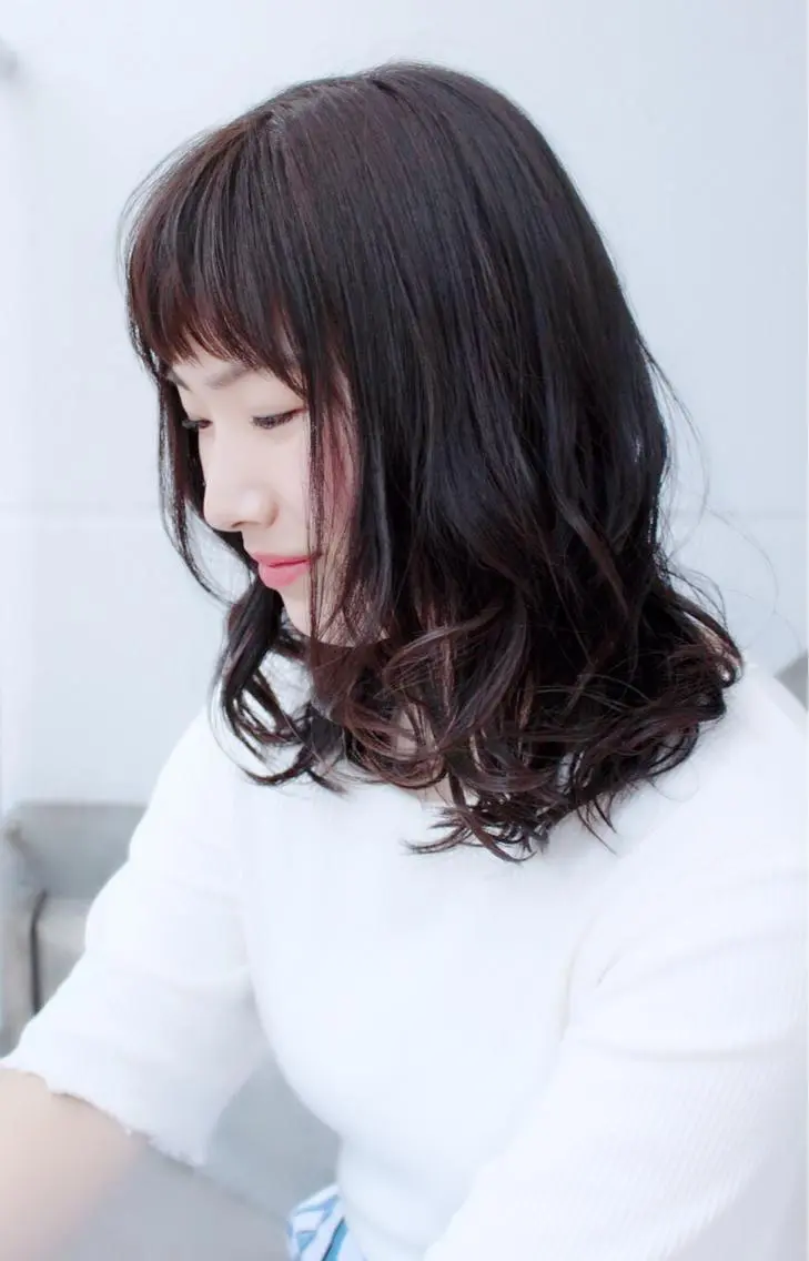 ミディアム パーマ 増山 大起のヘアスタイル