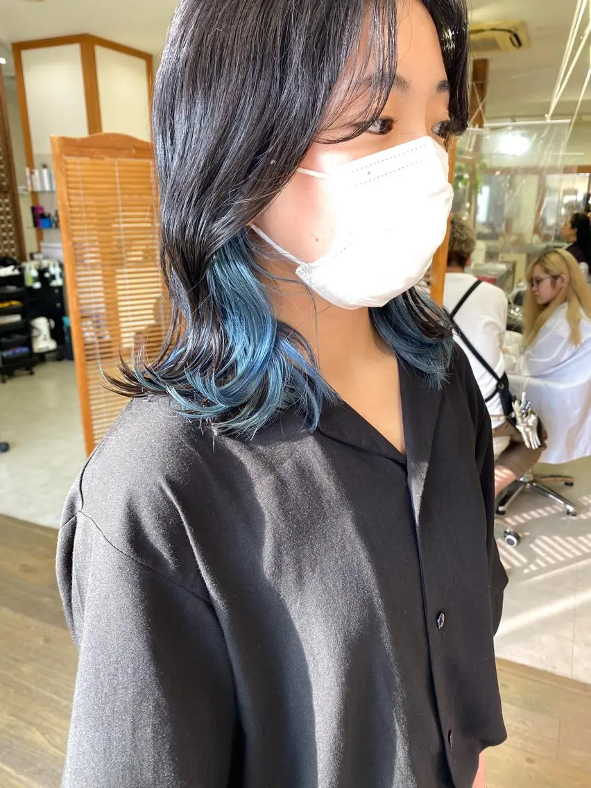 ミディアム カラー ブリーチカラー🫧 森　凪沙のヘアスタイル