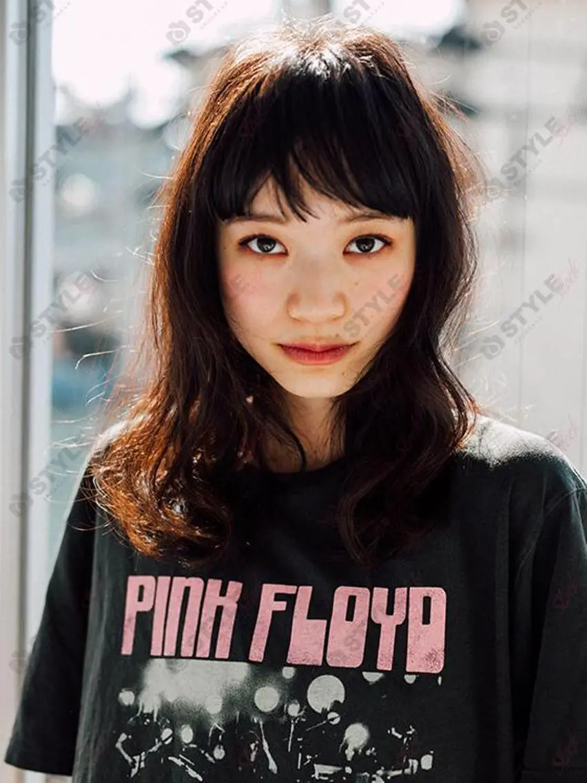 ミディアム カラー カット ヘアカラー トリートメント 白髪ぼかしハイライト 柳川拓哉のヘアスタイル