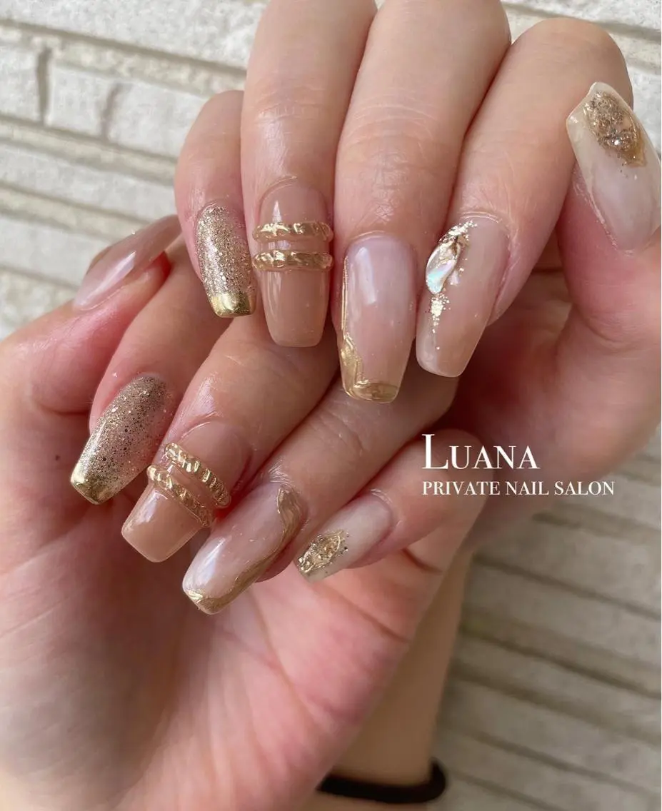 ロング カラー ネイル マツエク・マツパ アイブロウ アートネイル ハンドネイル nail salon neigeのネイルデザイン