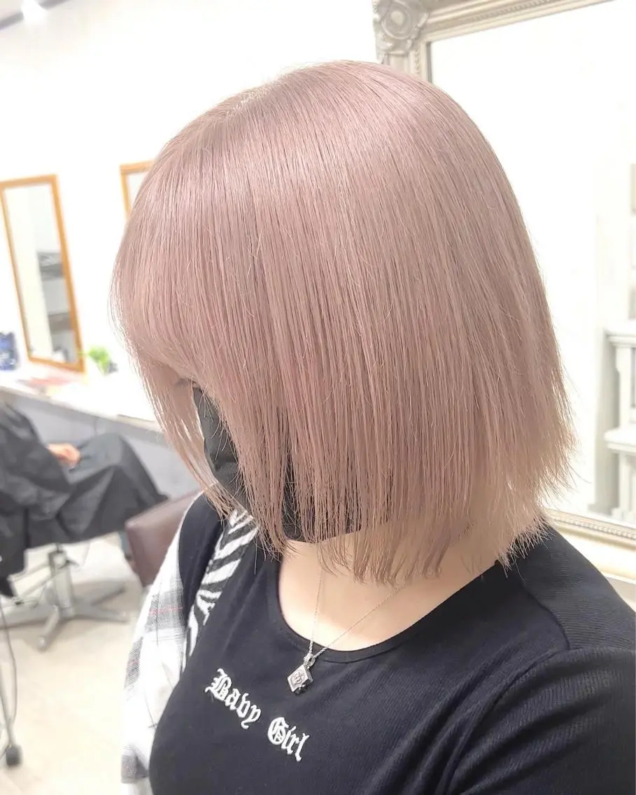 ミディアム カラー ヘアカラー TAKATO ✨ハイトーン✨のヘアスタイル