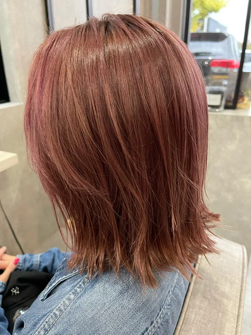 ミディアム カラー カット ヘアカラー トリートメント 一ノ瀬 暁のヘアスタイル