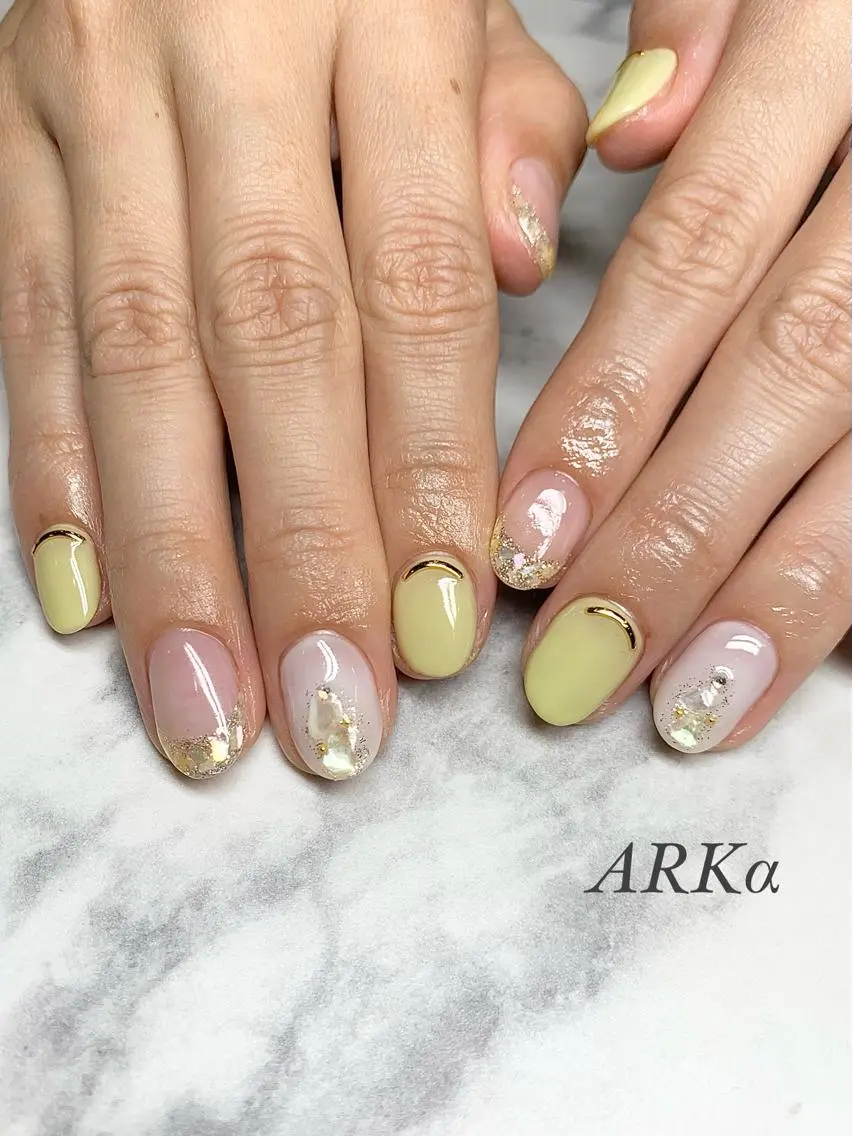 ショート ネイル ハンドネイル Nailsalon ARKαのネイルデザイン