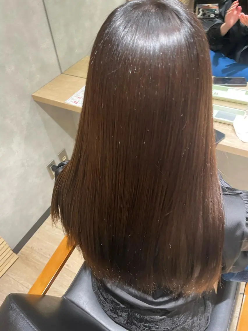 ロング カット 縮毛矯正 トリートメント トレンド透明感カラー ☘️大貫 昂涼🐹のヘアスタイル