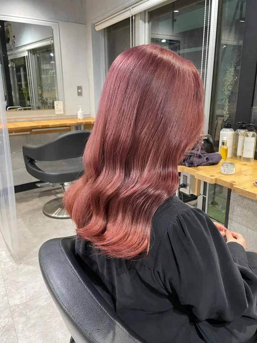 セミロング カラー ブリーチ ピンクカラー カット 縮毛矯正 トリートメント 🦋ハイトーンボブ ショート🦋トシキのヘアスタイル